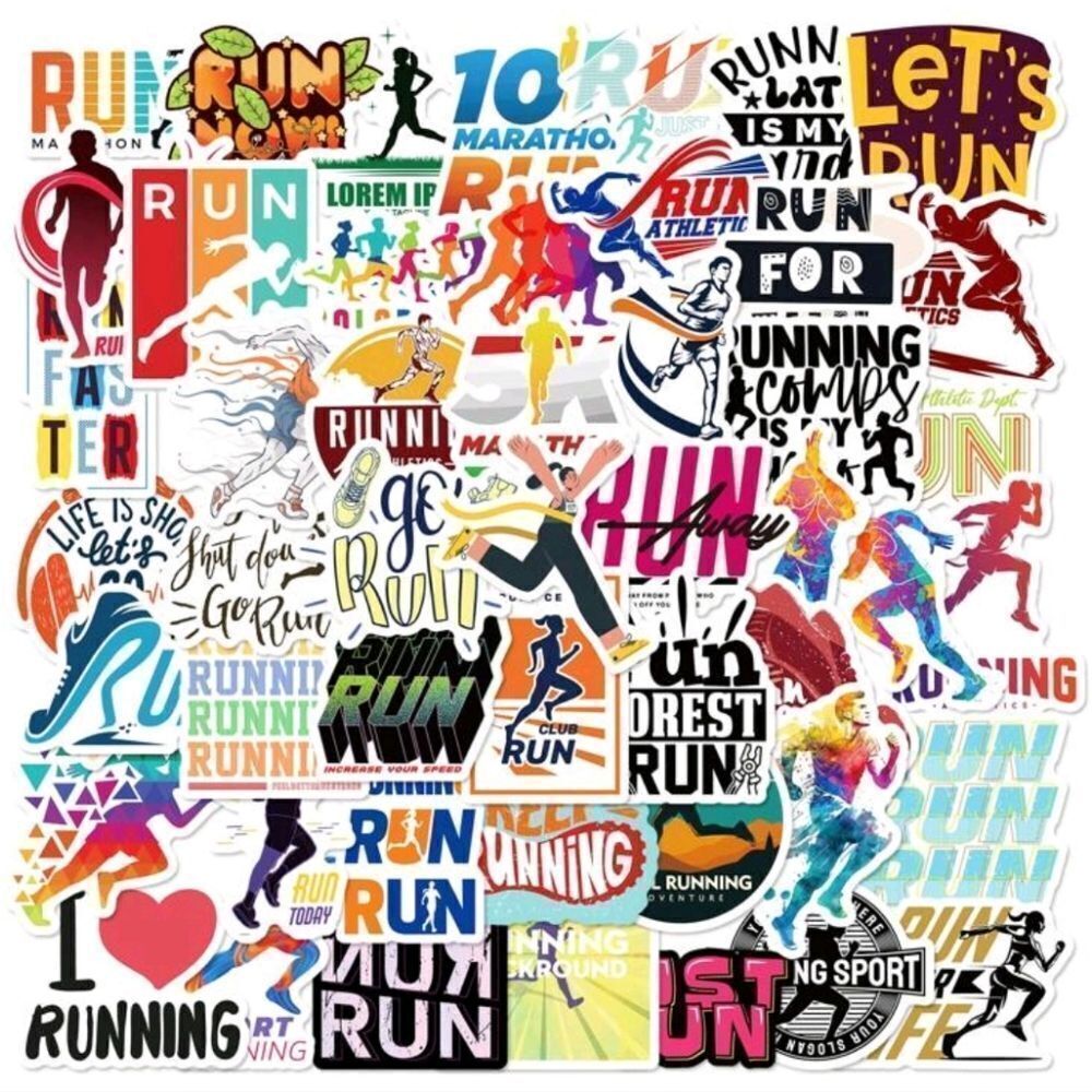 Running Assorted Runner Stickers - Picture 1 of 4